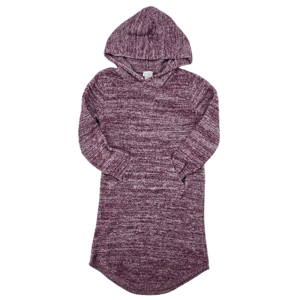 Softies Heather Marshmallow Hooded Lounger Womens XS Purple Kangaroo Pocket
